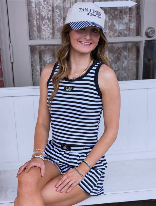 LULU MAC Navy Stripe Tank